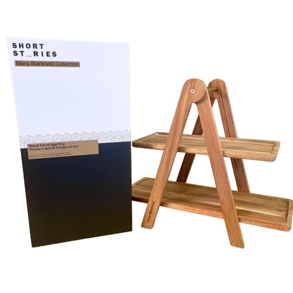 NWT MACY BLACKWELL X SHORT STORIES Tiered App Tray - Picture 3 of 3